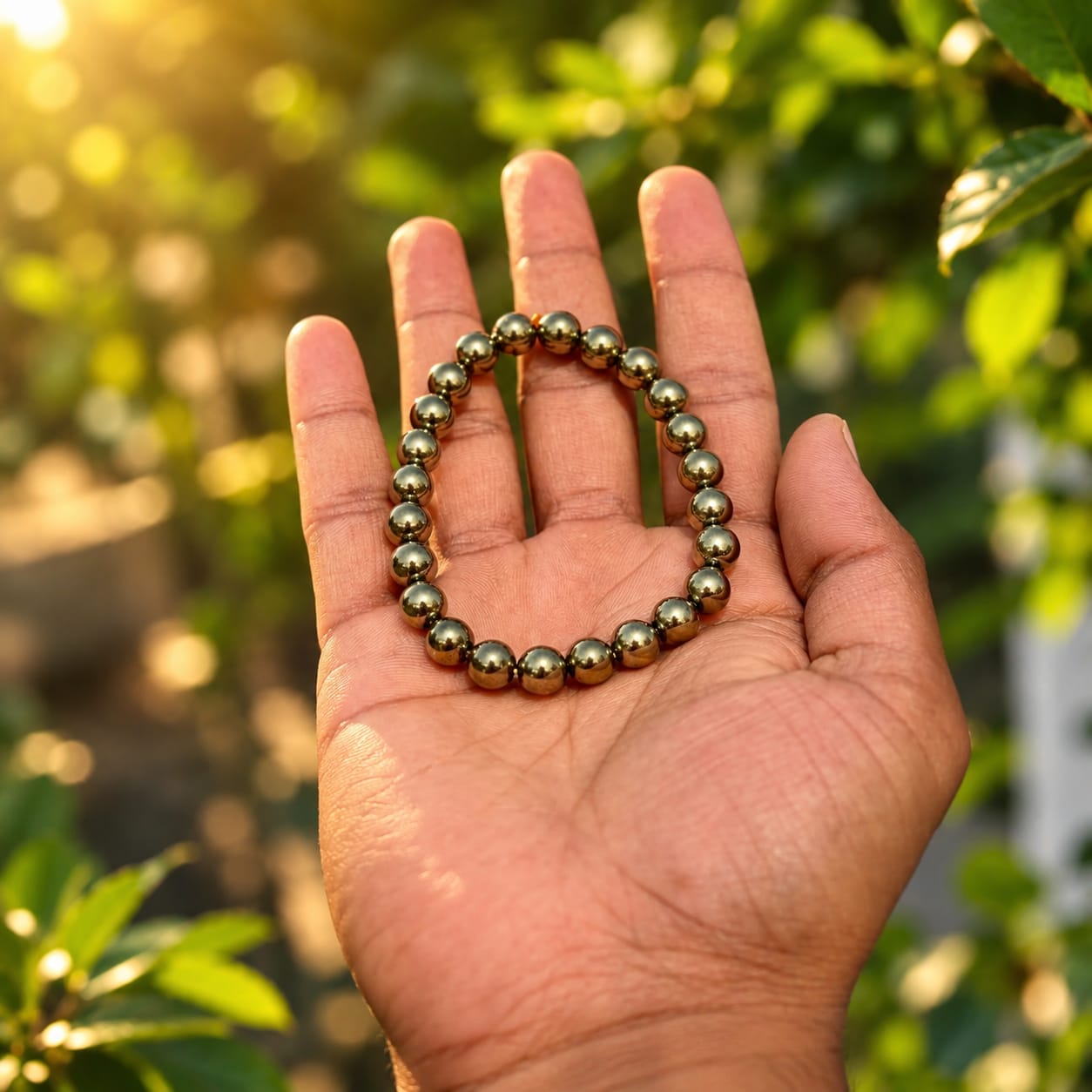 Natural Pyrite "Money Magnet" Bracelet – Certified Gemstone Bracelet for Wealth, Prosperity & Protection